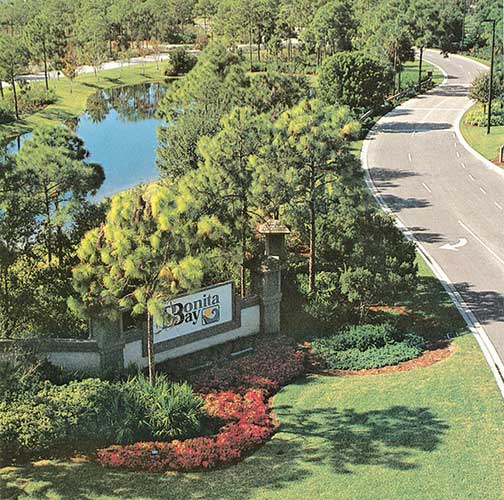 Bird's eye view of the main entry of Bonita Bay
